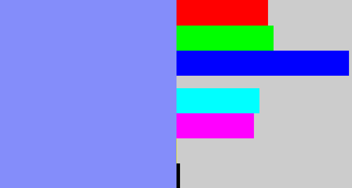 Hex color #848dfa - lavender blue