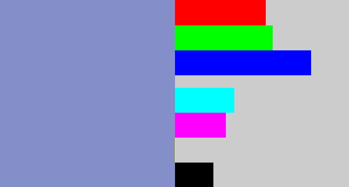 Hex color #848ec8 - greyblue