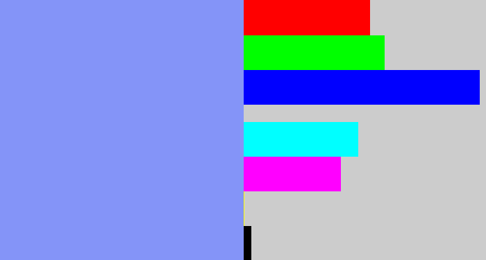 Hex color #8494f8 - periwinkle blue