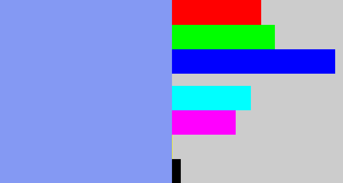 Hex color #8499f3 - periwinkle blue