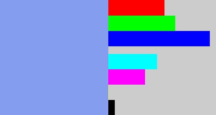 Hex color #849def - periwinkle blue