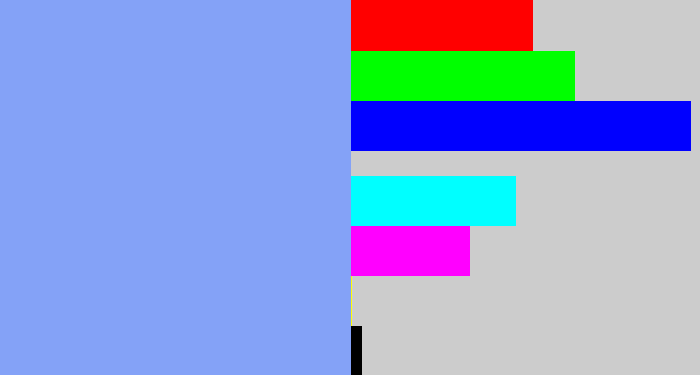 Hex color #84a2f7 - periwinkle blue