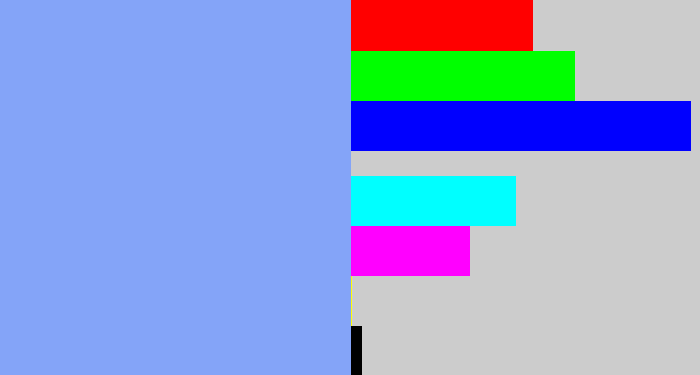 Hex color #84a4f8 - periwinkle blue