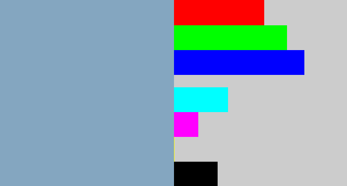 Hex color #84a6c0 - bluegrey