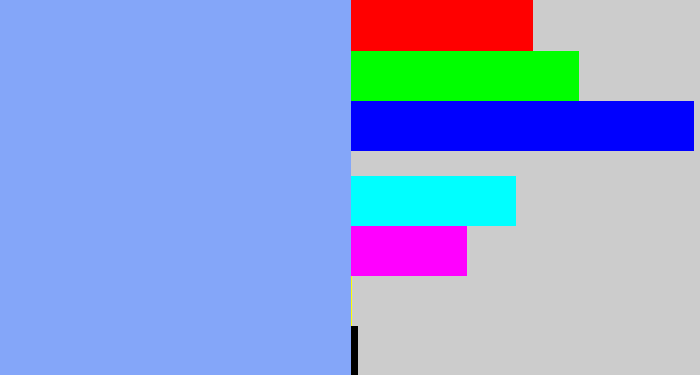 Hex color #84a6f9 - periwinkle blue