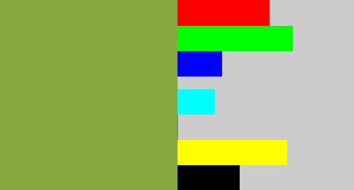Hex color #84a73f - avocado