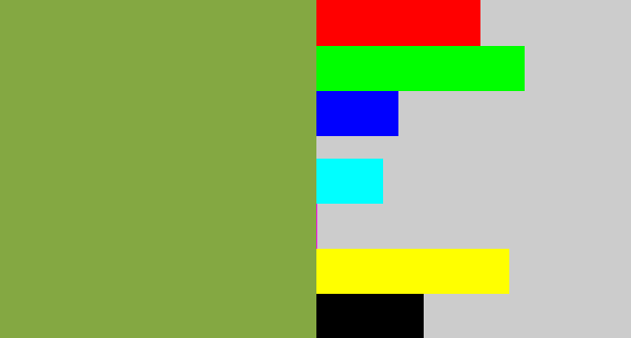 Hex color #84a842 - avocado