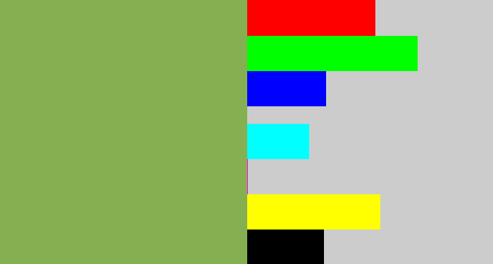 Hex color #84b051 - asparagus