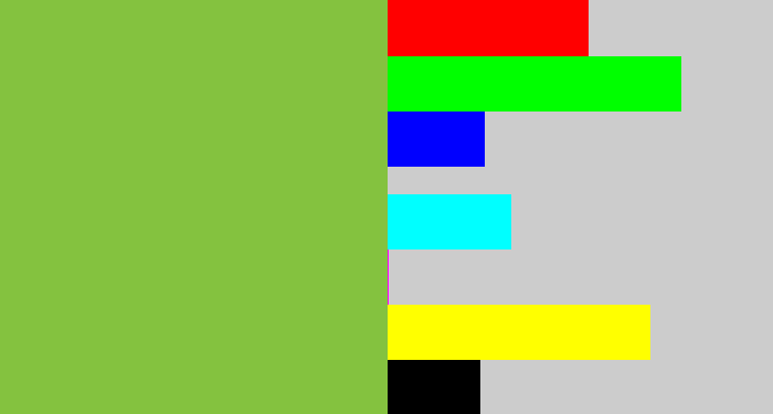 Hex color #84c23f - avocado