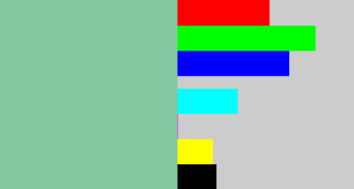 Hex color #84c8a1 - pale teal