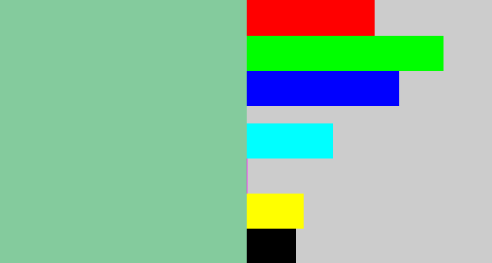Hex color #84cb9d - pale teal