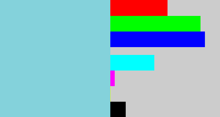 Hex color #84d2db - lightblue