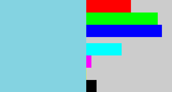 Hex color #84d3e1 - lightblue