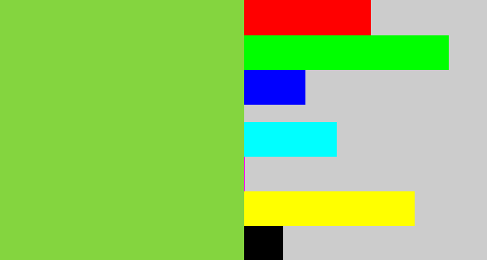 Hex color #84d53f - kiwi green
