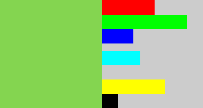 Hex color #84d550 - kiwi green