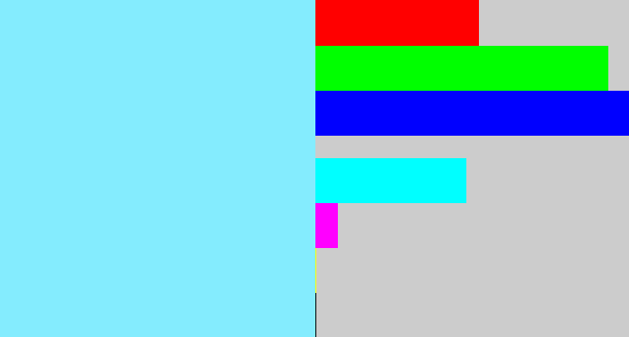 Hex color #84ecfe - robin egg blue