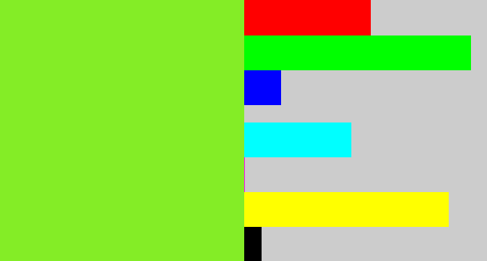 Hex color #84ed26 - kiwi green