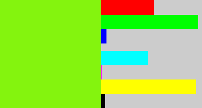 Hex color #84f40e - bright lime
