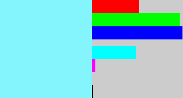 Hex color #84f4fd - robin egg blue
