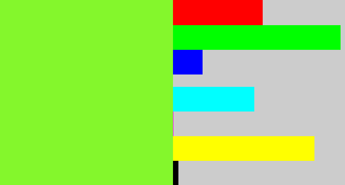Hex color #84f72c - kiwi green