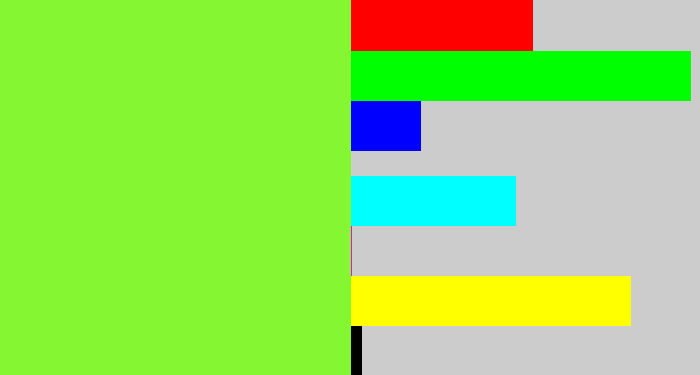 Hex color #84f732 - kiwi green