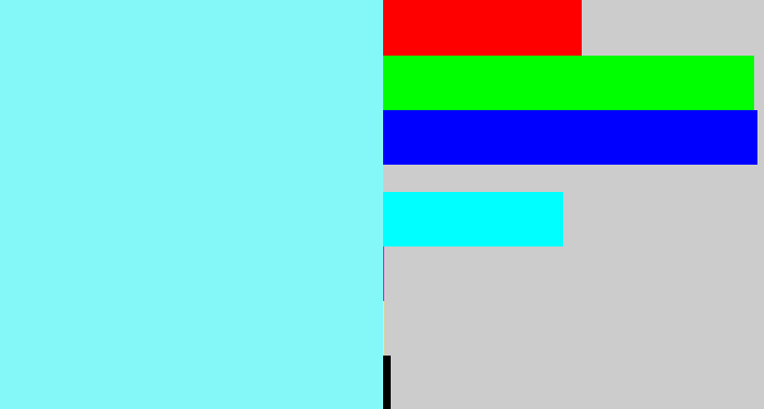 Hex color #84f8f9 - robin egg blue