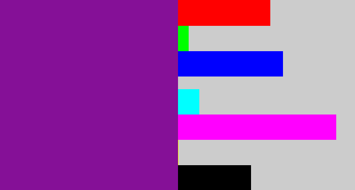 Hex color #851097 - purple