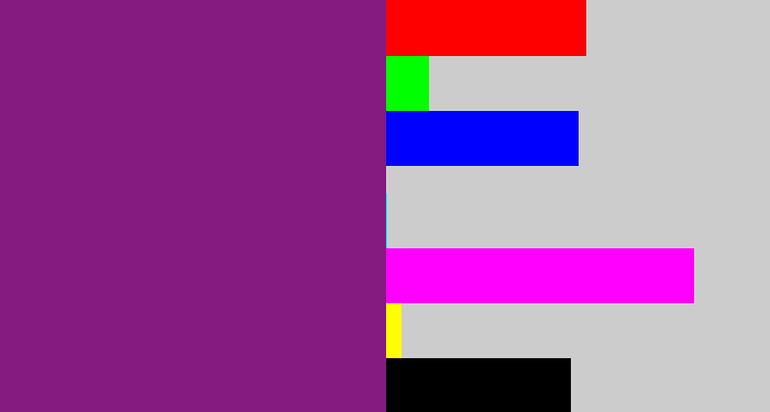 Hex color #851b80 - darkish purple