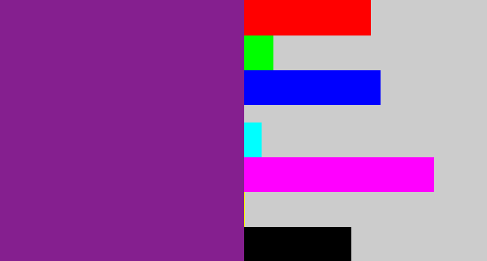 Hex color #851f8f - purple