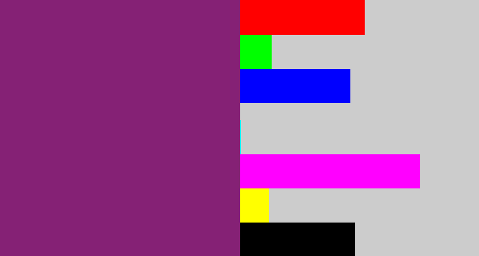 Hex color #852175 - darkish purple