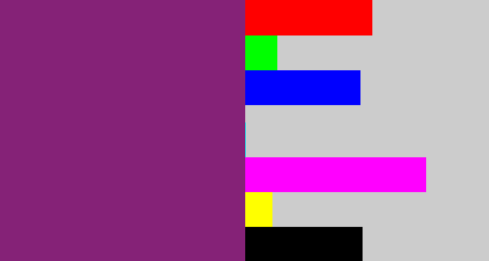 Hex color #852277 - darkish purple