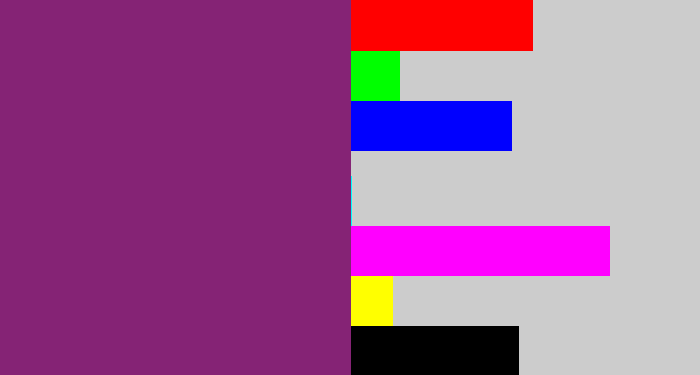 Hex color #852375 - darkish purple