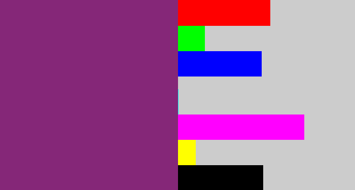 Hex color #852778 - darkish purple