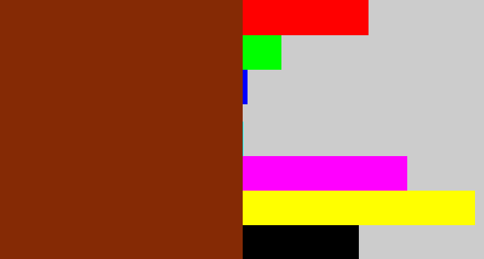 Hex color #852a05 - reddish brown