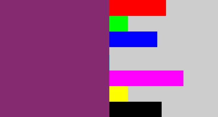 Hex color #852b6f - bruise