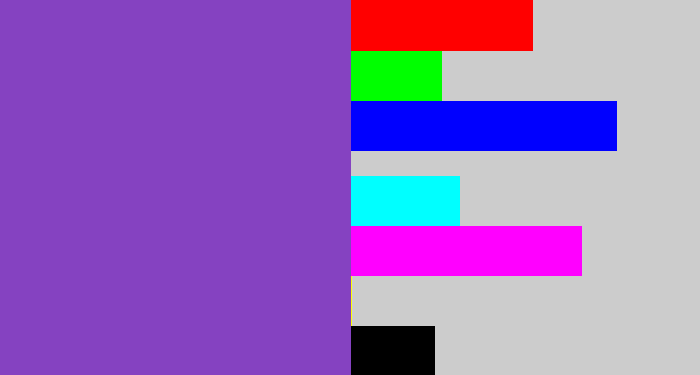 Hex color #8542c1 - purply