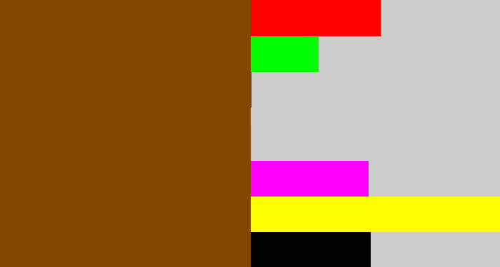 Hex color #854600 - warm brown