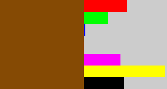 Hex color #854a04 - medium brown