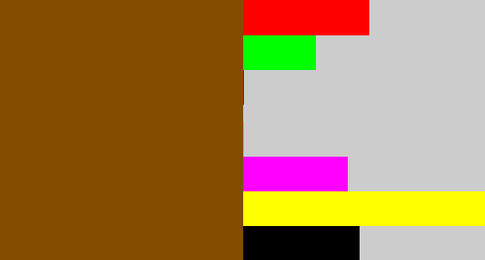 Hex color #854c00 - shit brown
