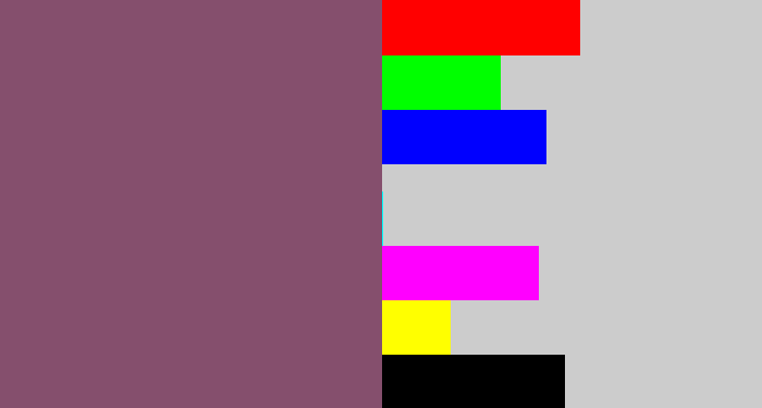Hex color #854f6d - dark mauve