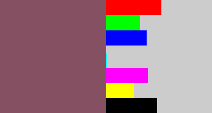 Hex color #855162 - dark mauve