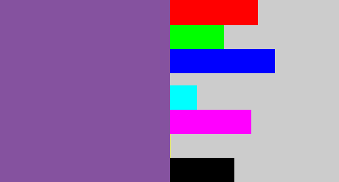 Hex color #85529f - dark lavender