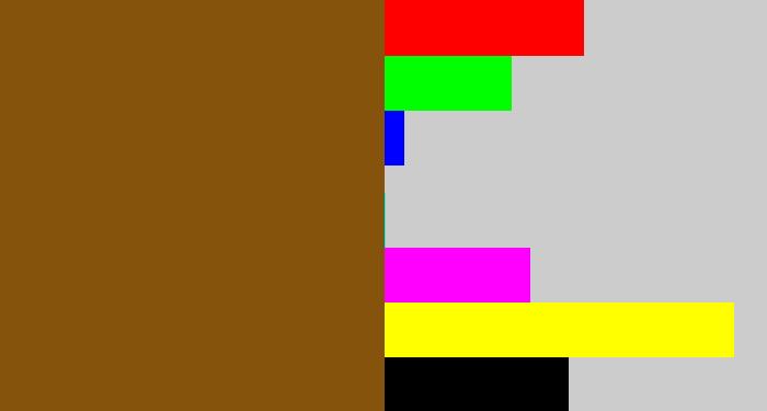Hex color #85530c - medium brown