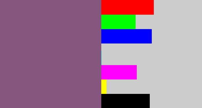 Hex color #85577f - dull purple