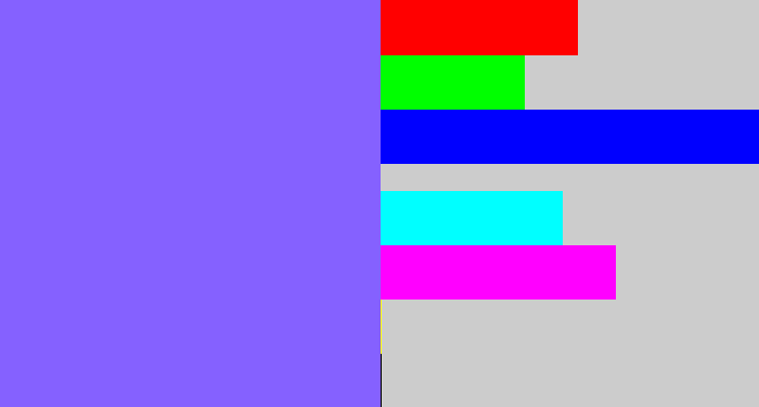 Hex color #8561ff - purpley