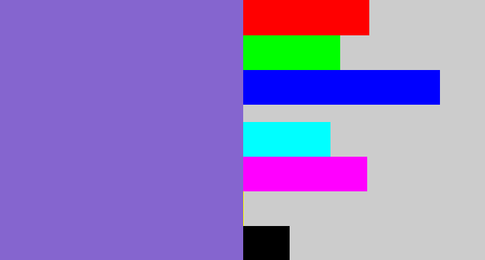 Hex color #8565cf - purpley
