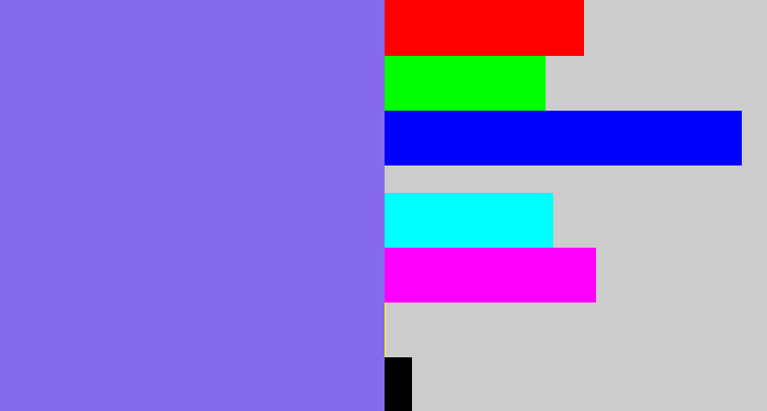 Hex color #856aed - purpley