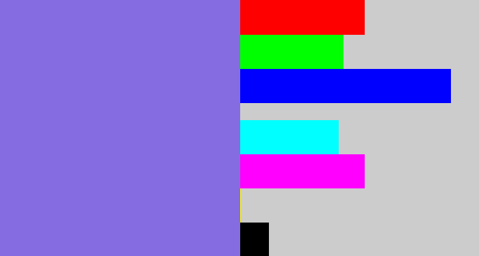 Hex color #856de1 - purpley