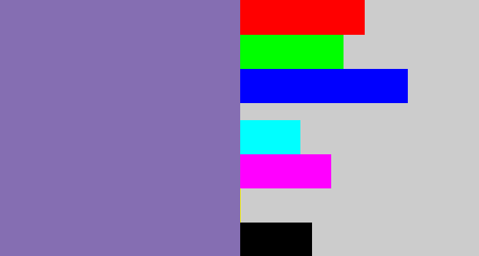 Hex color #856eb2 - deep lavender