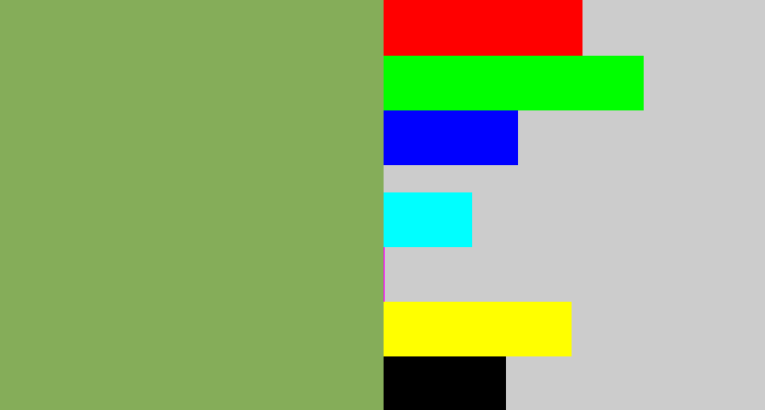 Hex color #85ad59 - asparagus